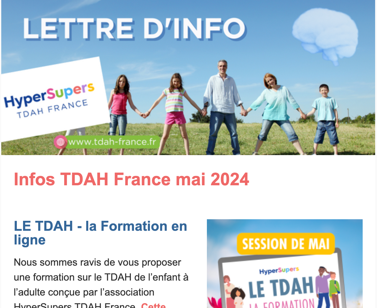 Info TDAH France mai 2024