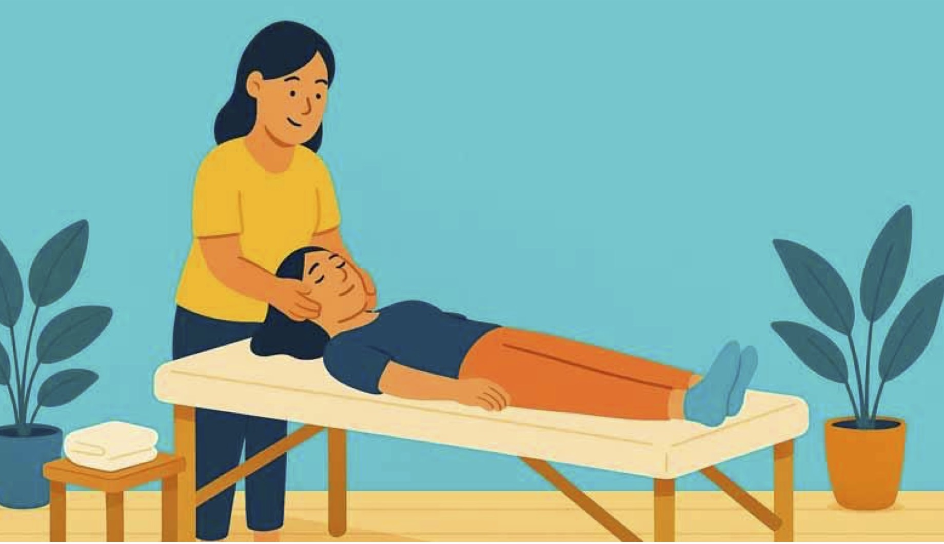 Je mets en place le Toucher-Conscient « habillé » pour certains cas bien spécifiques, avant de faire le Massage de pleine attention.